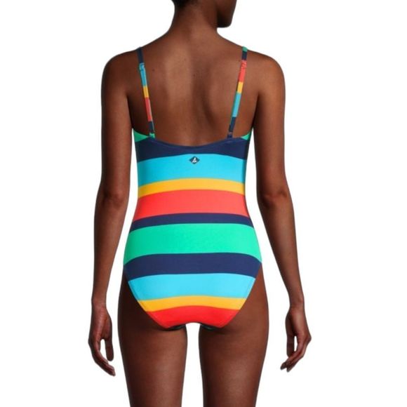 NWT!! Sperry Multicolor Striped One Piece Swimsuit - Picture 3 of 9